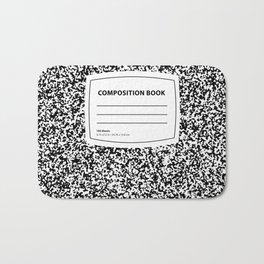 Composition Book Bath Mat | Typography, Black And White, Teacher, Writing, Logo, University, Graphicdesign, Learning, College, Report 