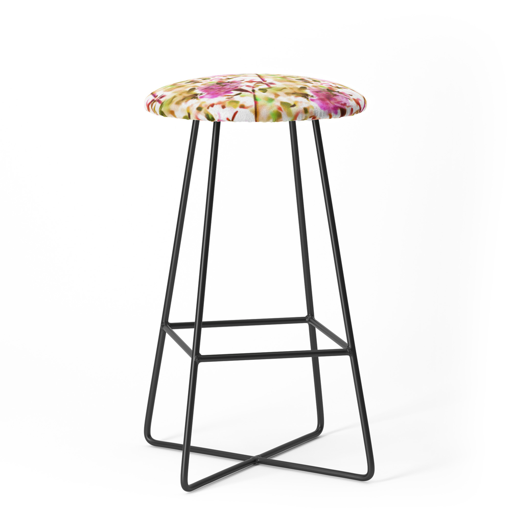 Flowers On The Vine Bar Stool by lillianhibiscus