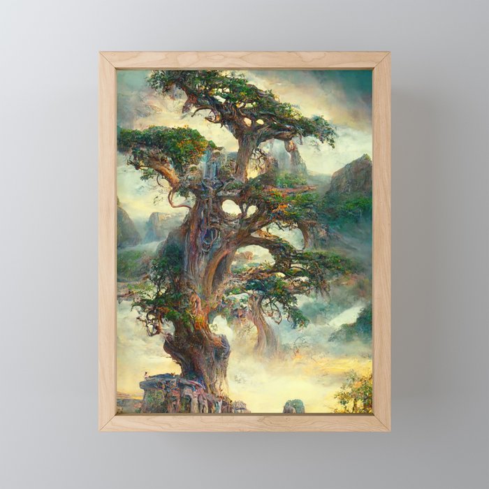 Ancient Spirit Tree Framed Mini Art Print