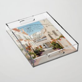 White Houses of Estepona | Spain Travel Urban Cozy Street Photo | Photography Art Print Acrylic Tray