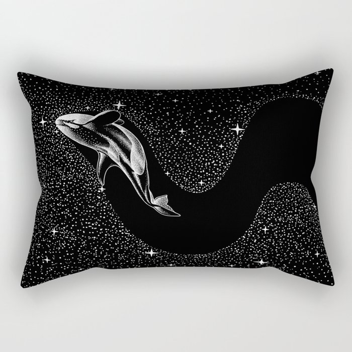 Starry Orca (Black Version) Rectangular Pillow