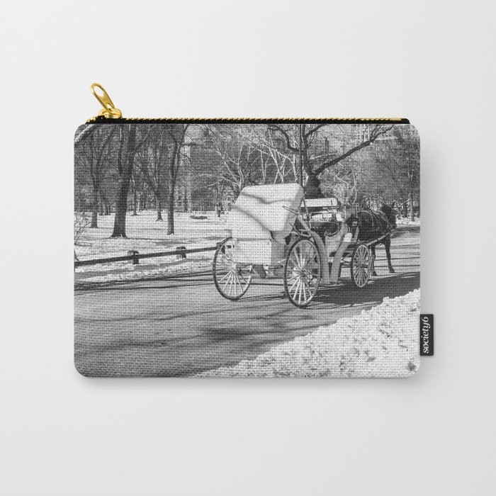 Central Park Black and White Carry-All Pouch