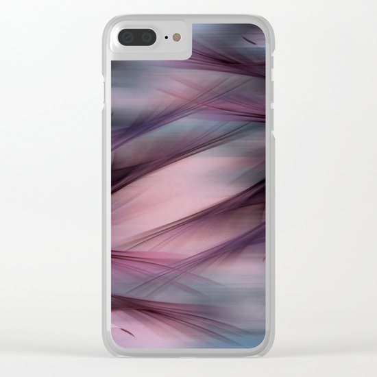 Soft Hazy Mauve Abstract Clear iPhone Case