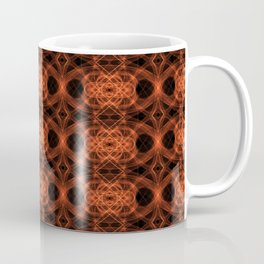 Liquid Light Series 5 ~ Orange Abstract Fractal Pattern Mug
