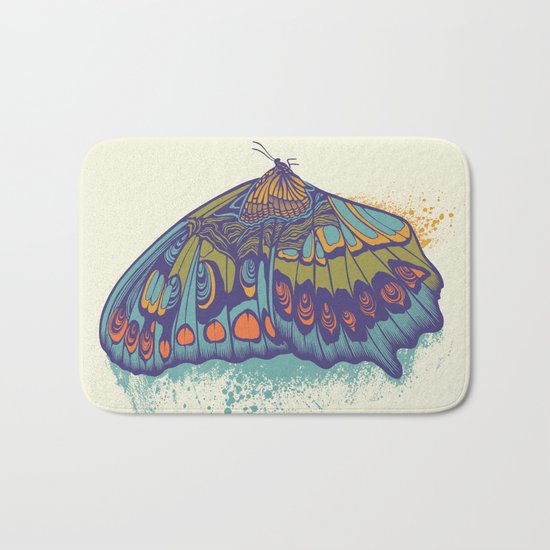Butterfly Life Cycle Bath Mat