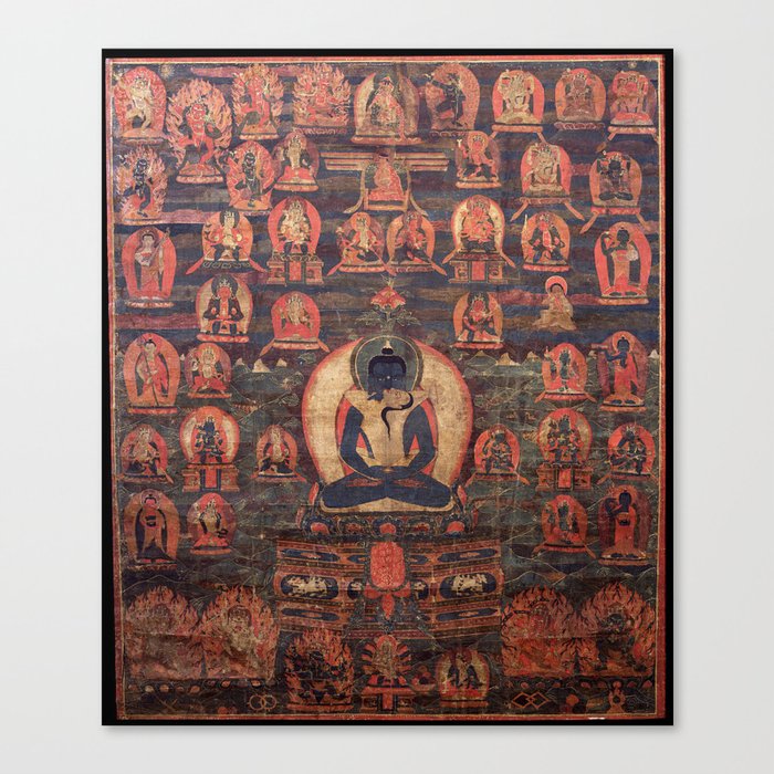 Buddhist Thangka Bodhisattva Samantabhadra Buddha Canvas Print