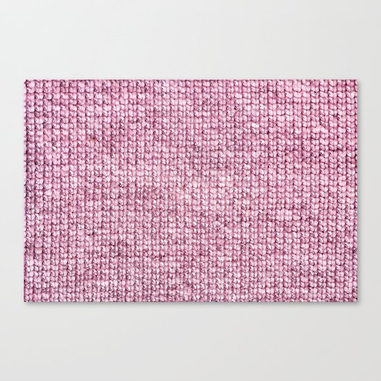 knitted pink Canvas Print