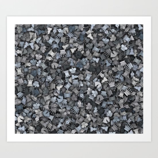 Chess camouflage Art Print