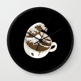 The Great Wave off Coffee Wall Clock | Coffees, Best, Cappucino, Caffein, Cool, Japanstyle, Popular, Coffee, Brewed, Coffeeaddict 