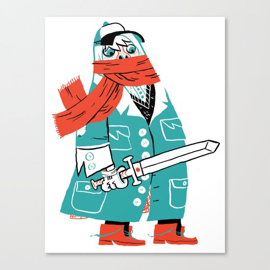 Creepy Scarf Guy Canvas Print