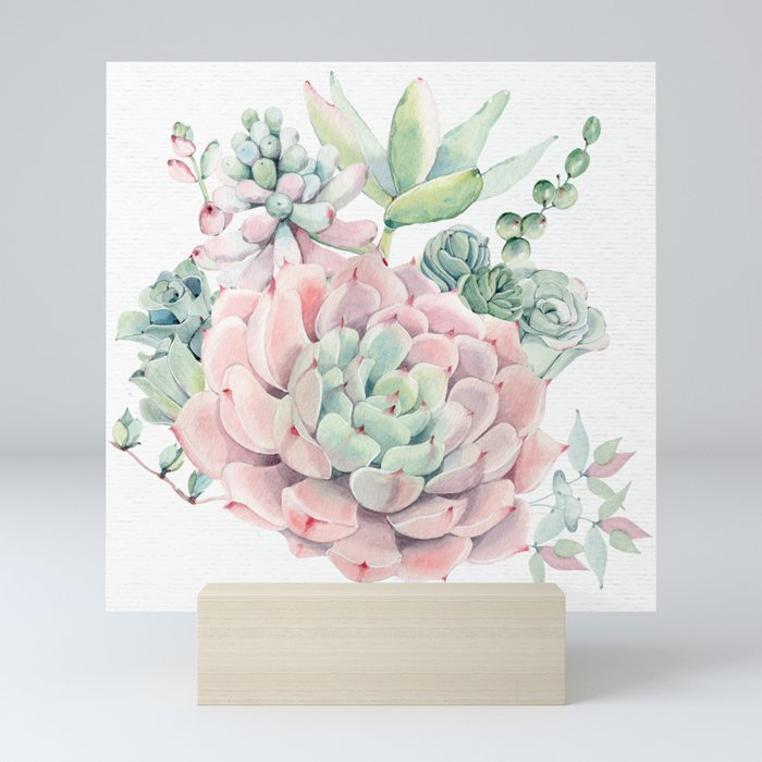 Pink Succulent by Nature Magick Mini Art Print