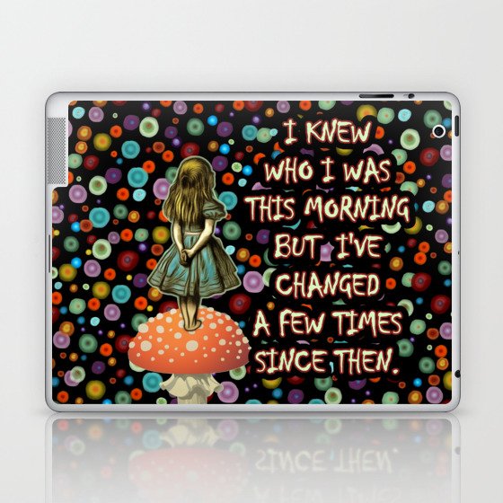 Alice In Wonderland Magical Colorful Night Quote Laptop & iPad Skin