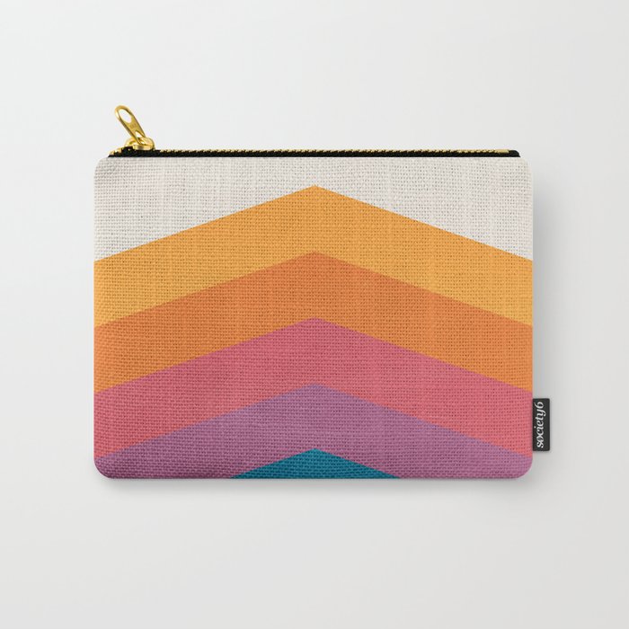 Candy Chevrons: Vintage 80s California Edition Carry-All Pouch