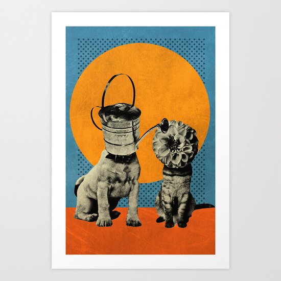 Cats&Dogs Art Print