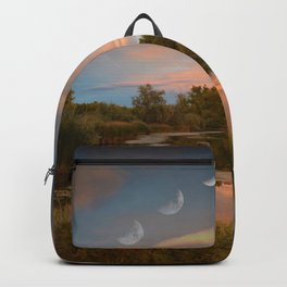 Moon Backpack | Moon, Adventure, Sky, Landscape, Outdoors, Montana, Digital Manipulation, Nature, Night, Sunrise 