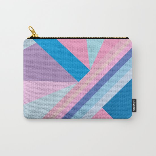 Trendy modern pink blue abstract pattern Carry-All Pouch