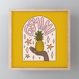 Gemini Pineapple Framed Mini Art Print