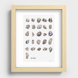 Real Stones Font A to Z Recessed Framed Print