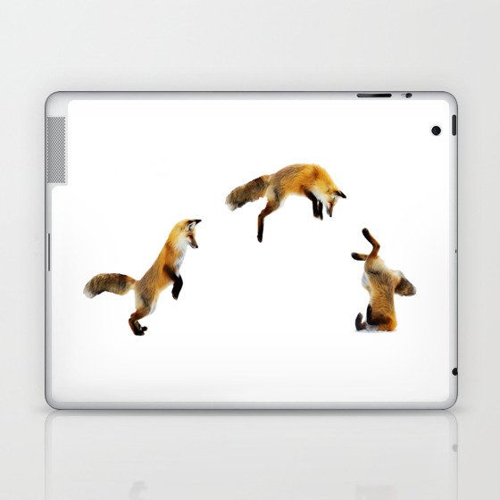 Fox Snow Jump Laptop & iPad Skin