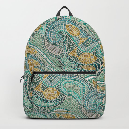 mosaic fish mint Backpack