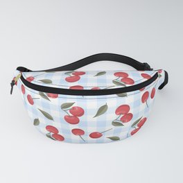 Blue cherry gingham Fanny Pack