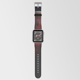 Red Glitch Planet Apple Watch Band