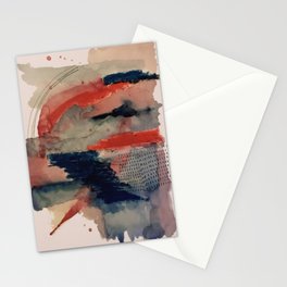 Independent: a red and blue abstract watercolor Stationery Card