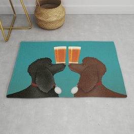 POODLE Dog Beer Brewery Area & Throw Rug