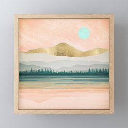 Spring Forest Lake Framed Mini Art Print