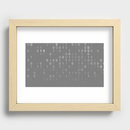 Background from set of binary code Recessed Framed Print