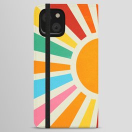Retro Sunrise: Rainbow Edition iPhone Wallet Case