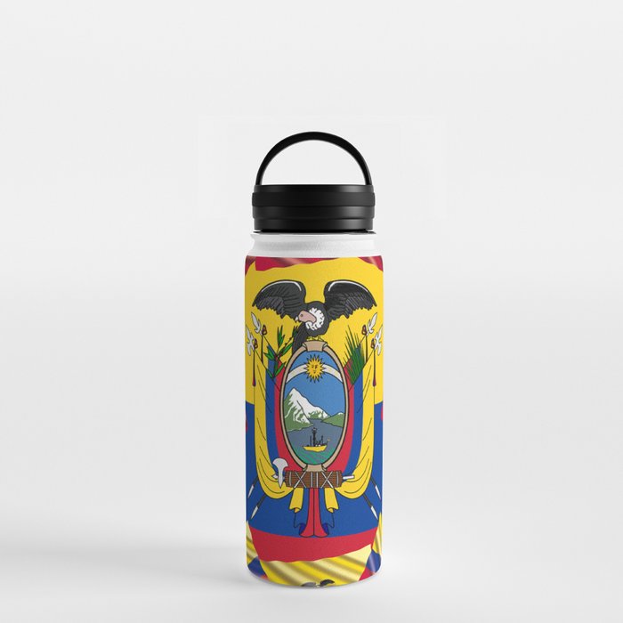 Ecuador Flag Water Bottle