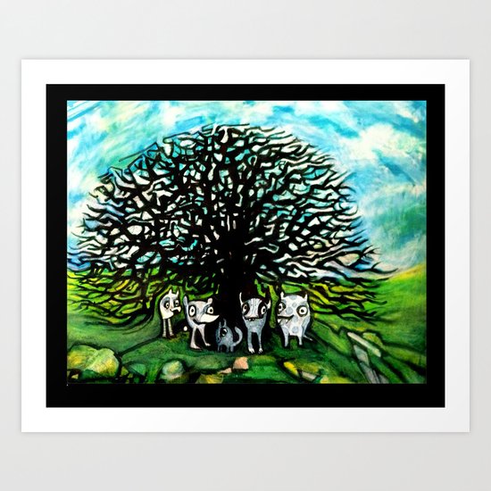Memes in the Garden Art Print