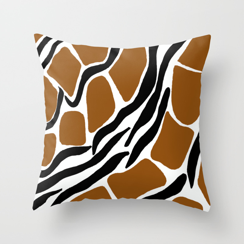 Safari Zebra And Giraffe Throw Pillow By Faithcreativa Society6