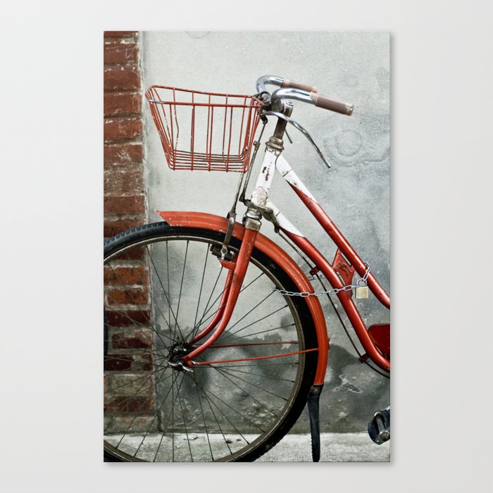 Red bicycle Canvas Print