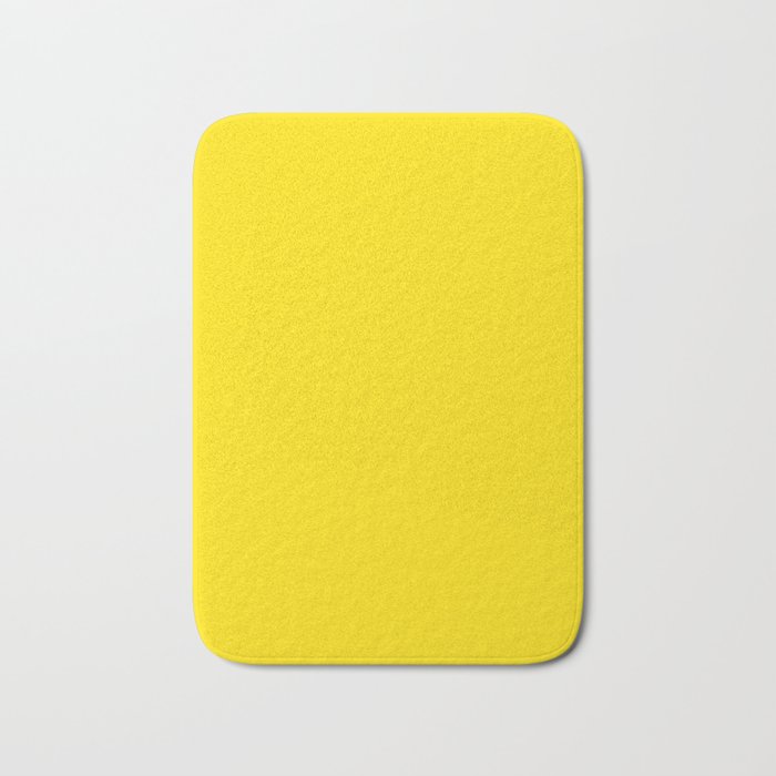 Vivid yellow - solid color Bath Mat