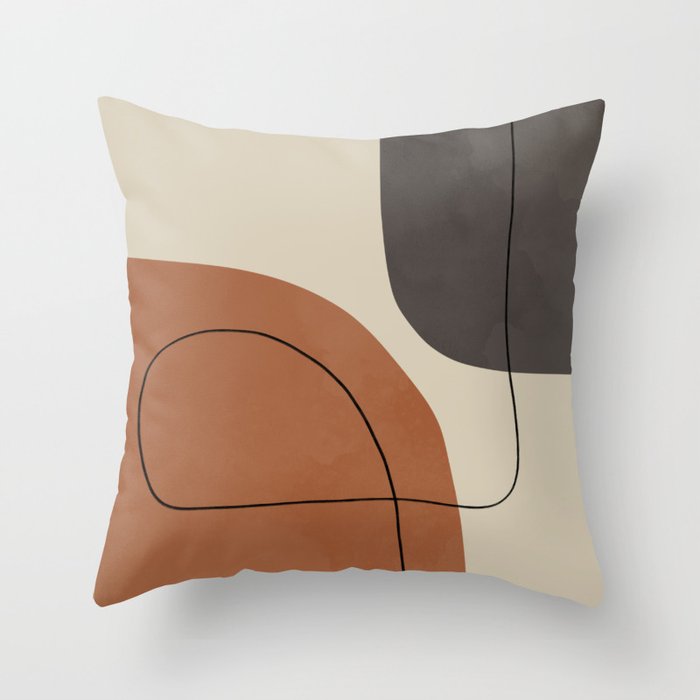 Modern Abstract Shapes #1 Throw Pillow