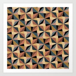 Kaleidoscope Shapes Abstract Pattern XXIV Art Print