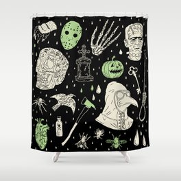 Whole Lot More Horror: BLK Ed. Shower Curtain