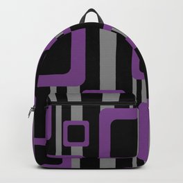 Violet Black Pattern Rectangles #society6  Backpack