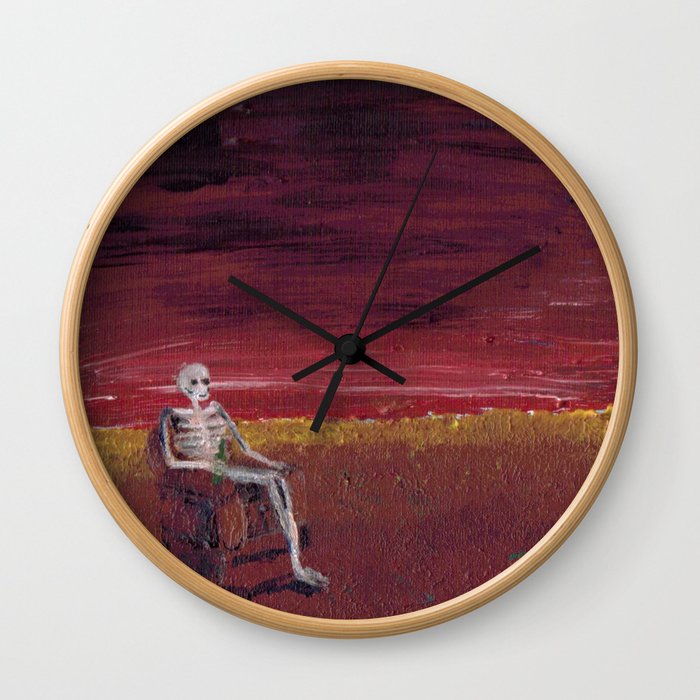 Enjoying the end of the world Wall Clock