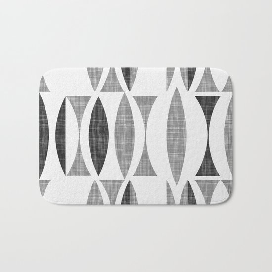 Seventies Black and White Bath Mat