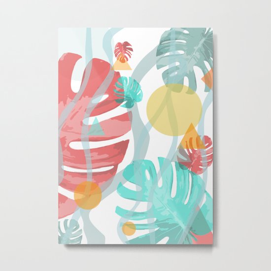 Wild Monstera Metal Print