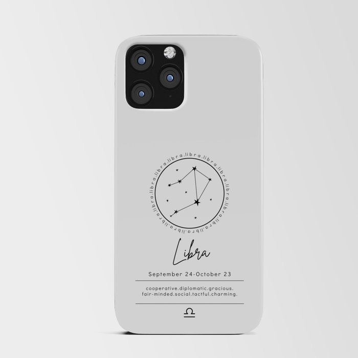 Libra | B&W Zodiac iPhone Card Case
