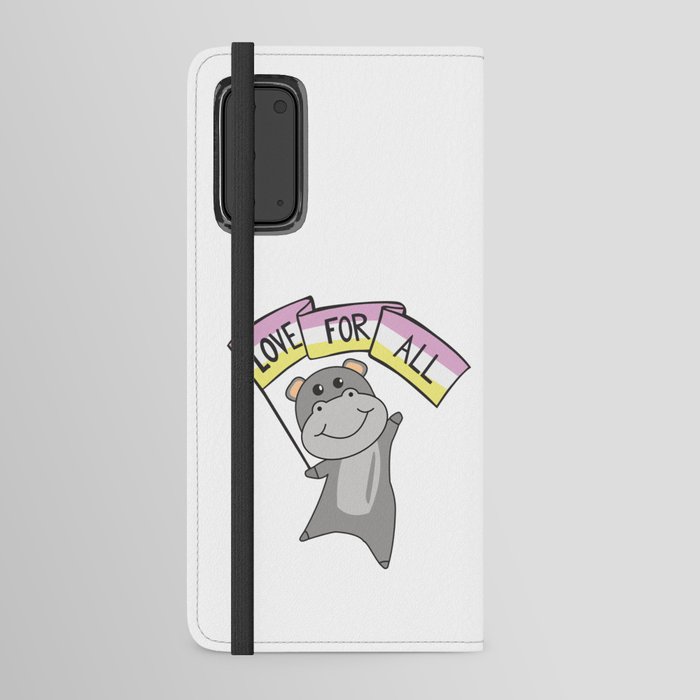 Twink Flag Gay Pride Lgbtq Hippo Cute Animals Android Wallet Case