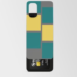 Slanting square boxes | yellow and green Android Card Case