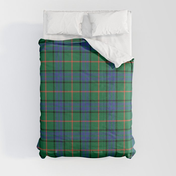 Vintage Green Blue Red Seamless Tartan Pattern Comforter