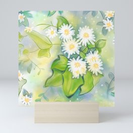 Flower Illustration Pattern Mini Art Print