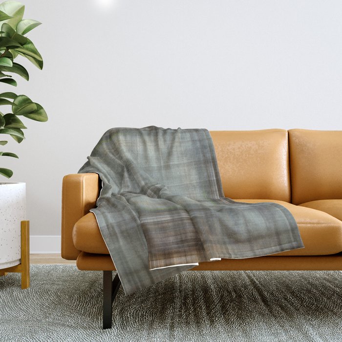 Modern Abstract Plaid Throw Blanket