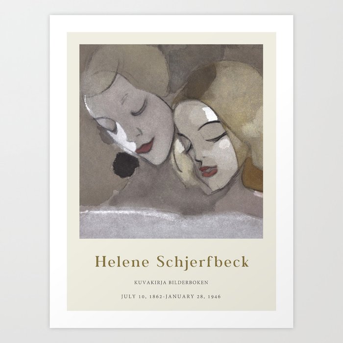 Exhibition poster-Helene-Schjerfbeck-Kuvakirja Bilderboken. Art Print